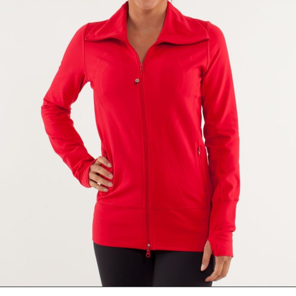 Red Women's Zip-Front Active Jacket